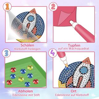 Activity-board  Basteln für Kinder - DIY-Diamantenmalerei - Diamantenmalerei nach Zahlen Kunstsets 