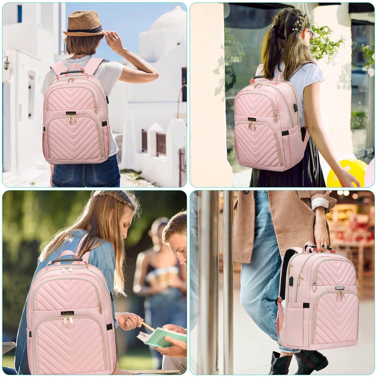 Only-bags.store Zaino scuola per adolescenti con porta di ricarica USB Daypack impermeabile per laptop  