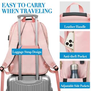 Only-bags.store Zaino scuola per adolescenti con porta di ricarica USB Daypack impermeabile per laptop  