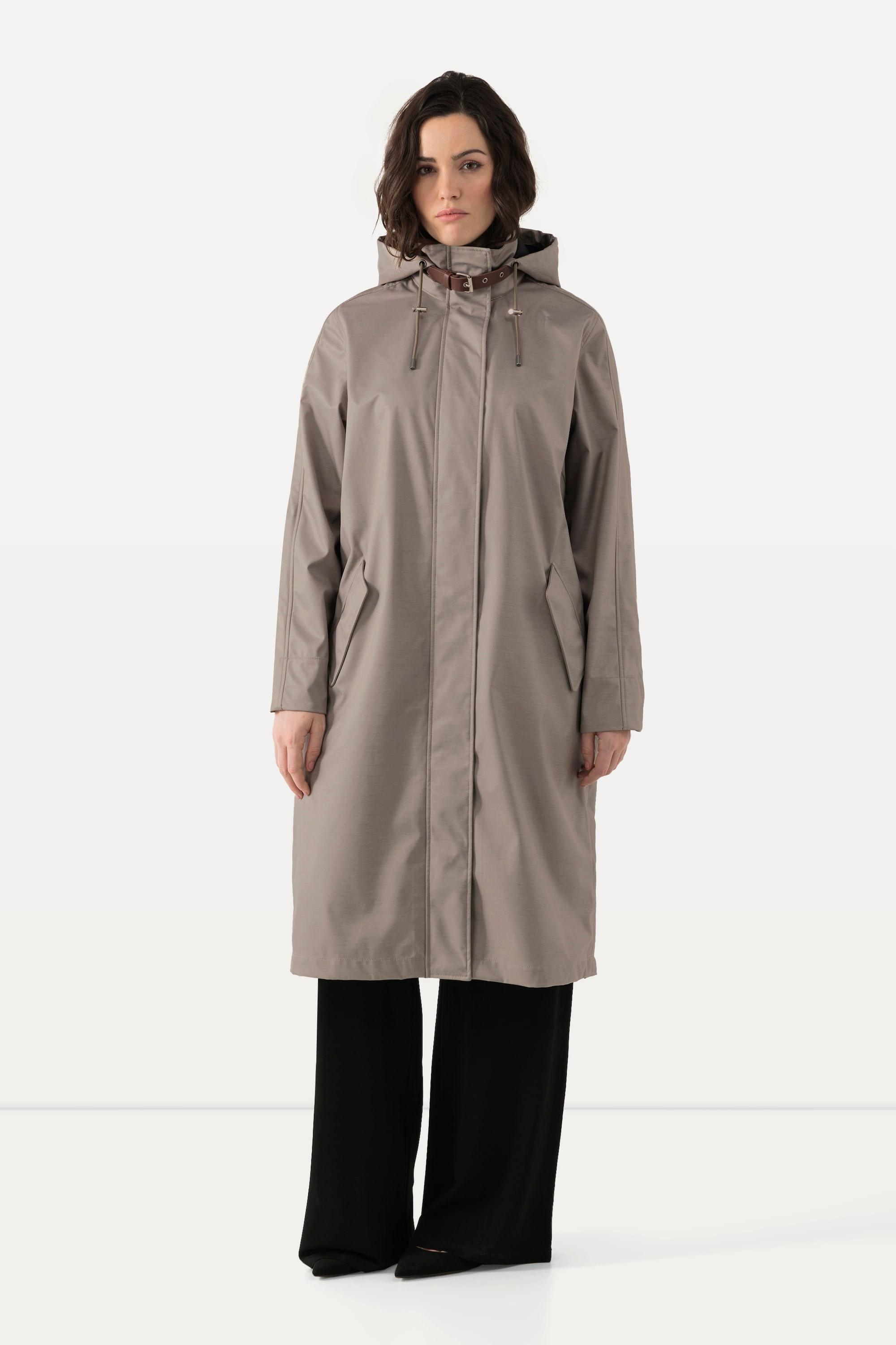 Ulla Popken  HYPRAR Softshell-Mantel, wasserdicht, Stehkragen 