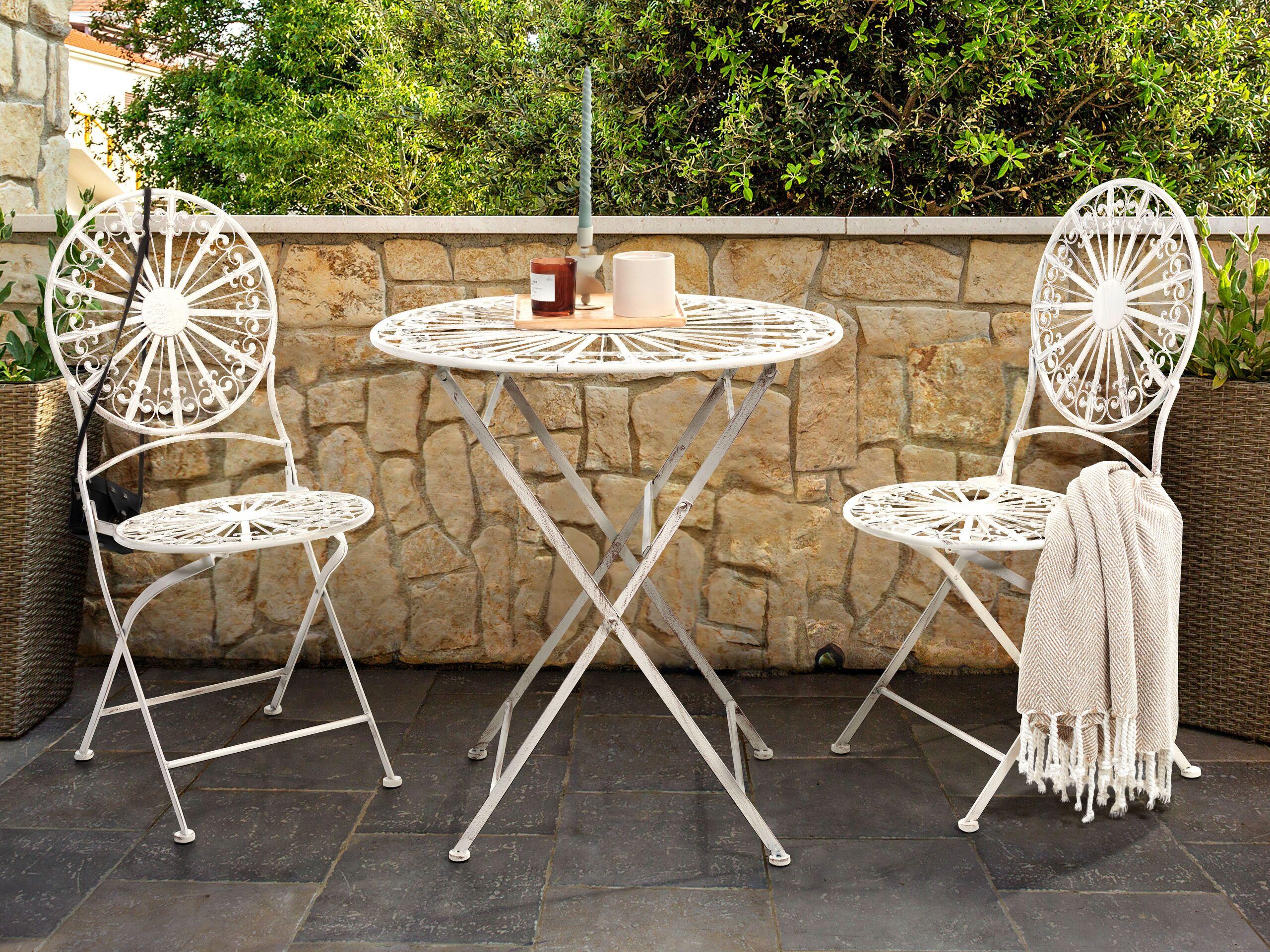 Beliani Bistro Set aus Eisen Rustikal SCAFA  