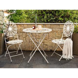 Beliani Bistro Set aus Eisen Rustikal SCAFA  