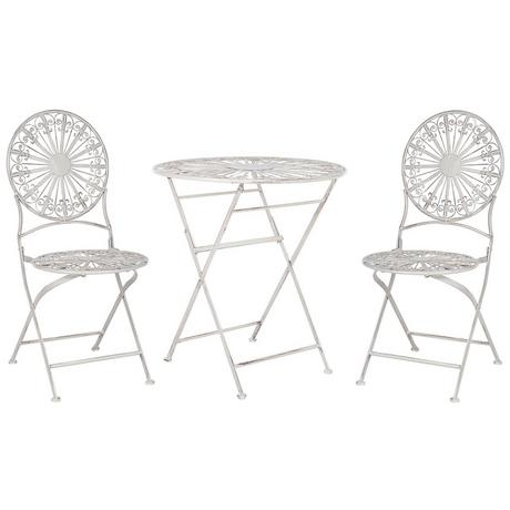 Beliani Bistro Set aus Eisen Rustikal SCAFA  