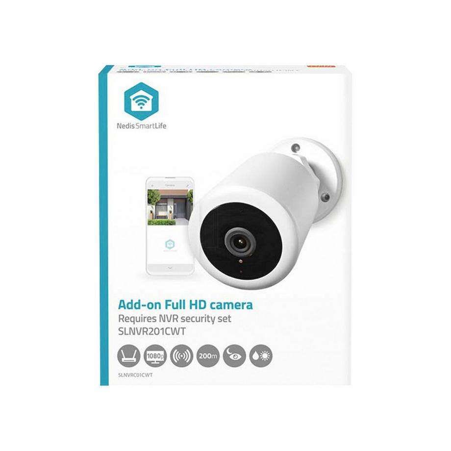 Nedis  Système de caméra sans fil SmartLife | Caméra supplémentaire | Full HD 1080p | IP65 | Vision nocturne | Blanc 