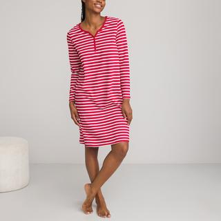 La Redoute Collections Chemise de nuit en jersey de coton rayée  