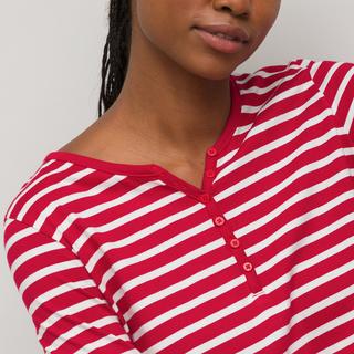 La Redoute Collections Chemise de nuit en jersey de coton rayée  