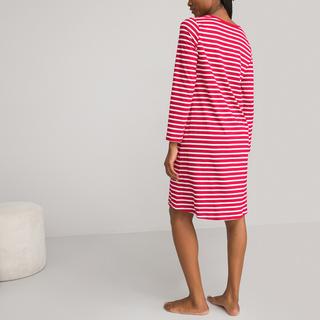 La Redoute Collections Chemise de nuit en jersey de coton rayée  