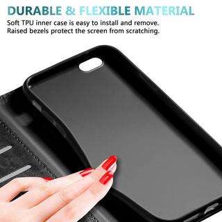 Cadorabo  Housse compatible avec Apple iPhone 6 PLUS / 6S PLUS avec ornements - Coque de protection avec fermeture magnétique, fonction de support et compartiment pour carte 