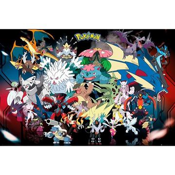 Poster - Gerollt und mit Folie versehen - Pokemon - Pokemon Mega