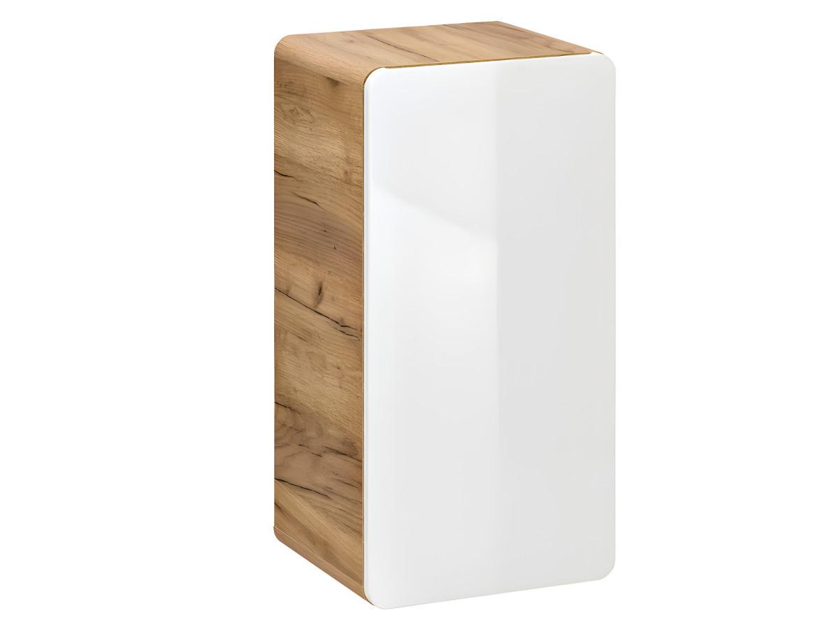 Vente-unique Colonne de salle de bain coloris naturel et blanc - L32 x l35 x H68 cm - ARUBA  