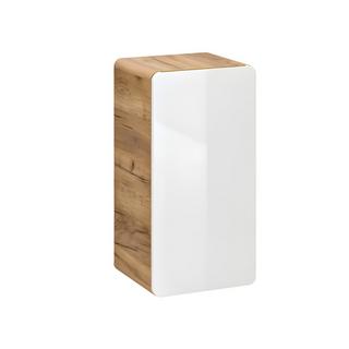 Vente-unique Colonne de salle de bain coloris naturel et blanc - L32 x l35 x H68 cm - ARUBA  