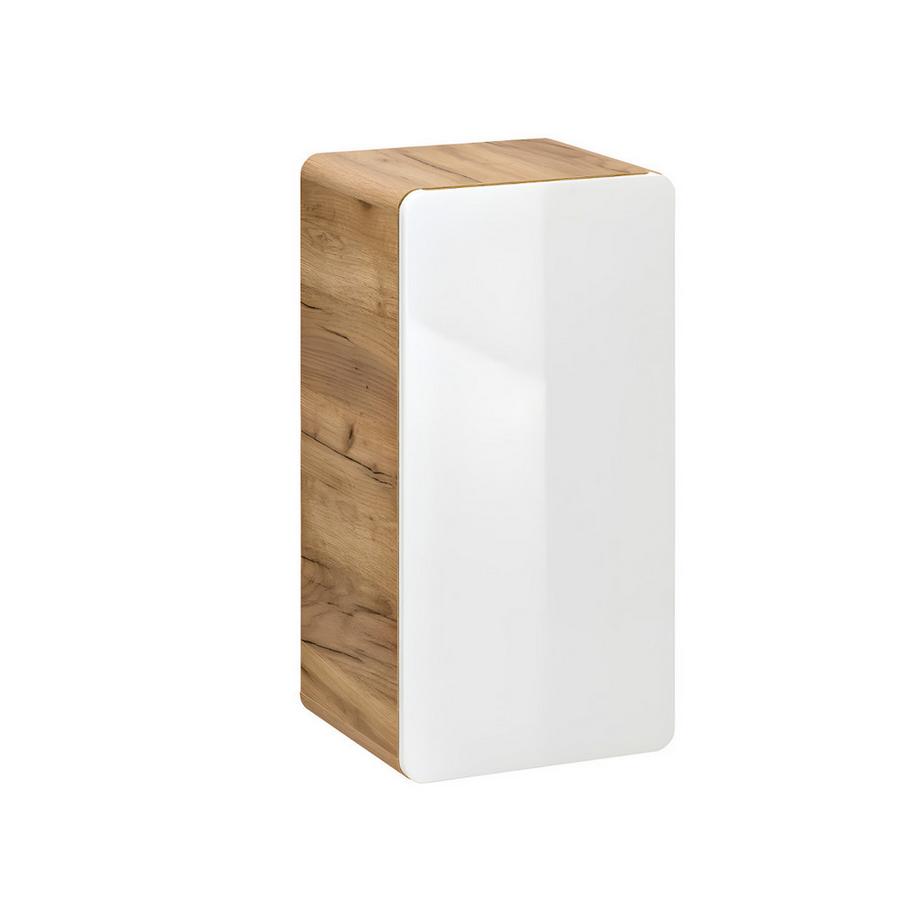 Vente-unique Hängende Badezimmersäule - 32 x 35 x 68 cm - Naturfarben & Weiß - ARUBA  