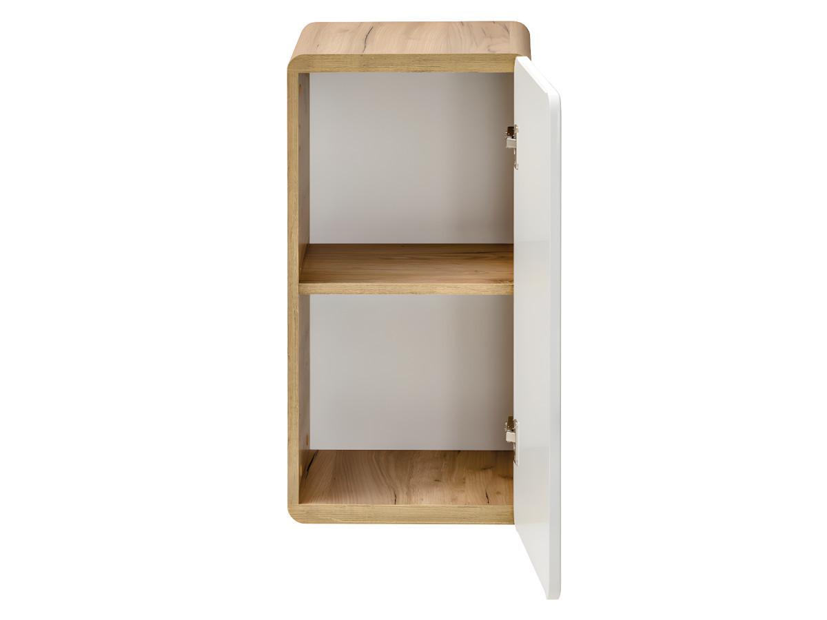 Vente-unique Colonna per bagno L32 x l35 x H68 cm Naturale e Bianco - ARUBA  