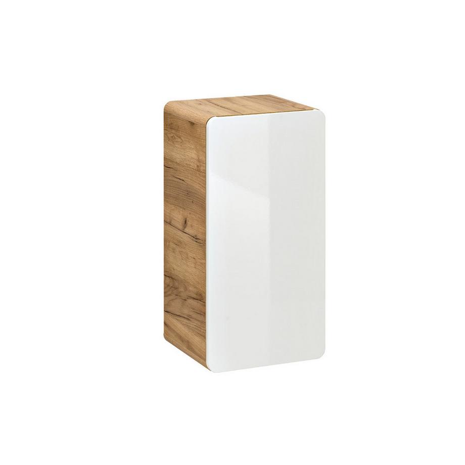 Colonne de salle de bain coloris naturel et blanc - L32 x l35 x H68 cm - ARUBA