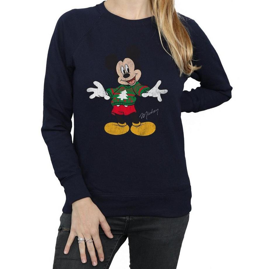 Disney Mickey Mouse Christmas Felpa Stampata  
