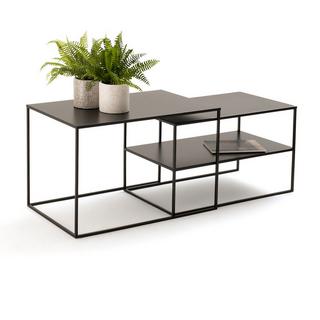 La Redoute Intérieurs Lot de 2 tables basses gigognes acier  