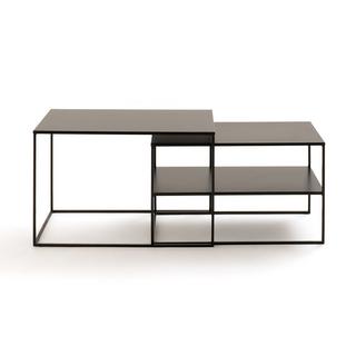 La Redoute Intérieurs Lot de 2 tables basses gigognes acier  