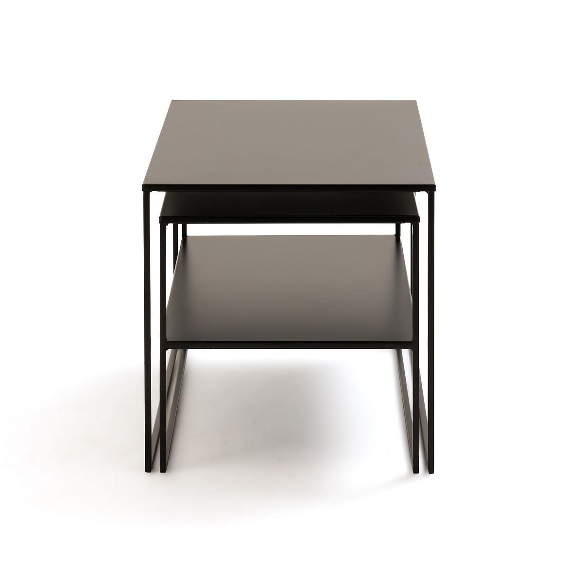 La Redoute Intérieurs Lot de 2 tables basses gigognes acier  