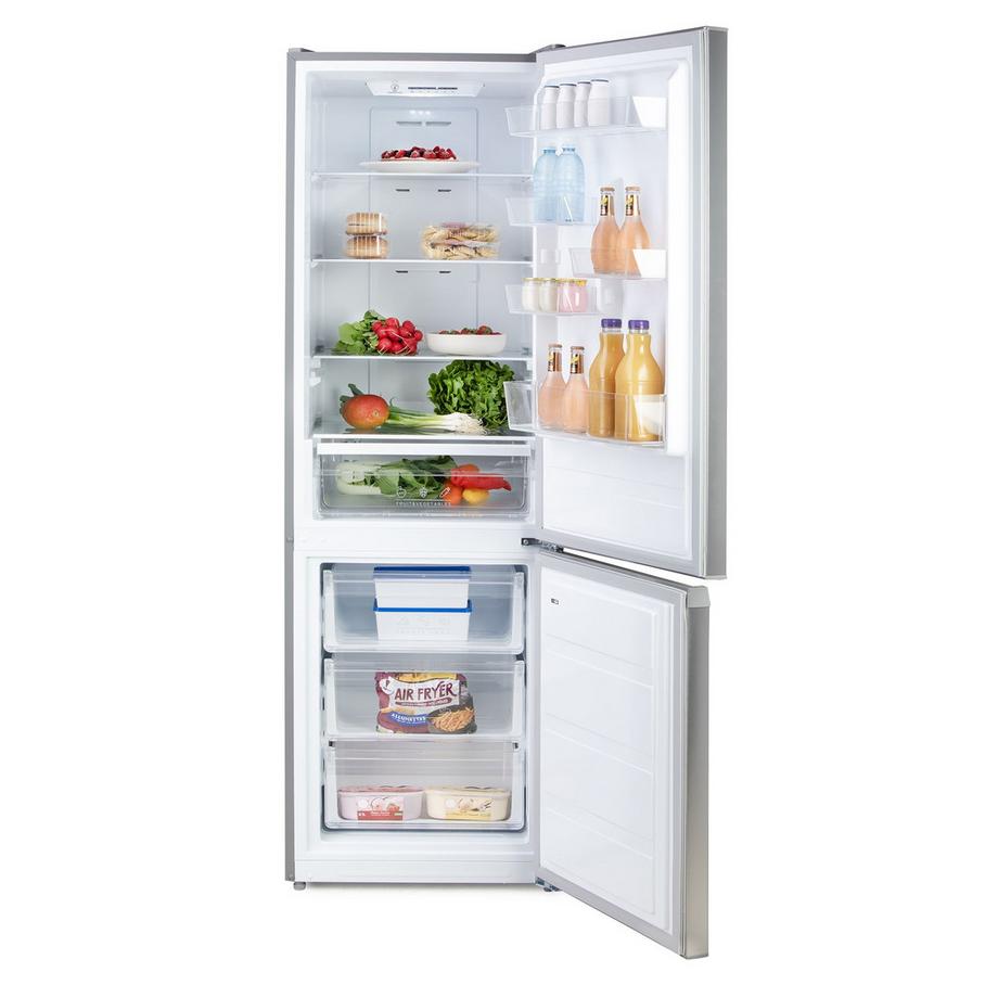 DOMO Kühl- / Gefrierkombination DO91336C, 310 L, INOX-Look, NoFrost  