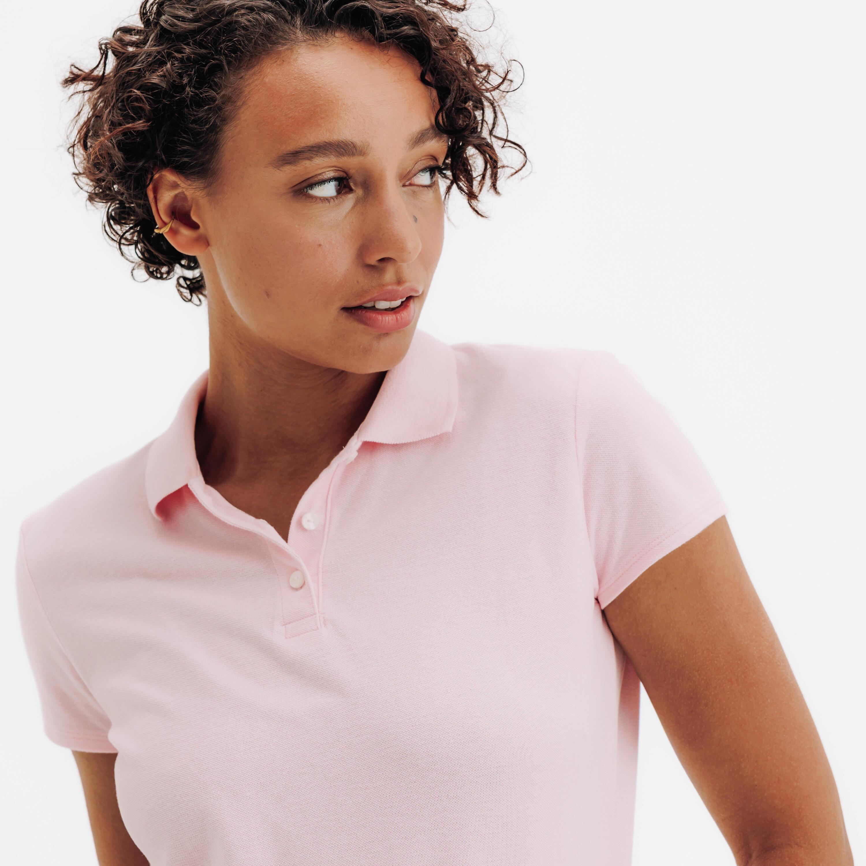 INESIS  Polo de golf femme manches courtes coton 