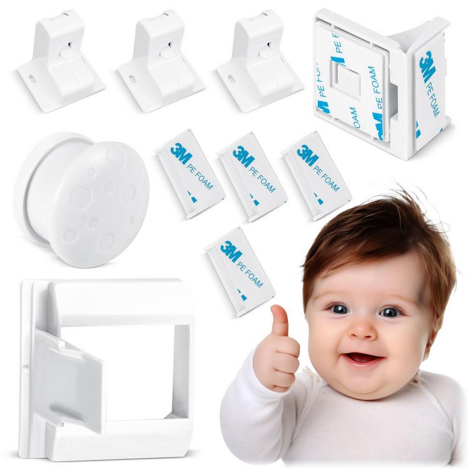 Serrure magnétique pour enfants pour armoire Ricokids 798000, paquet de 4