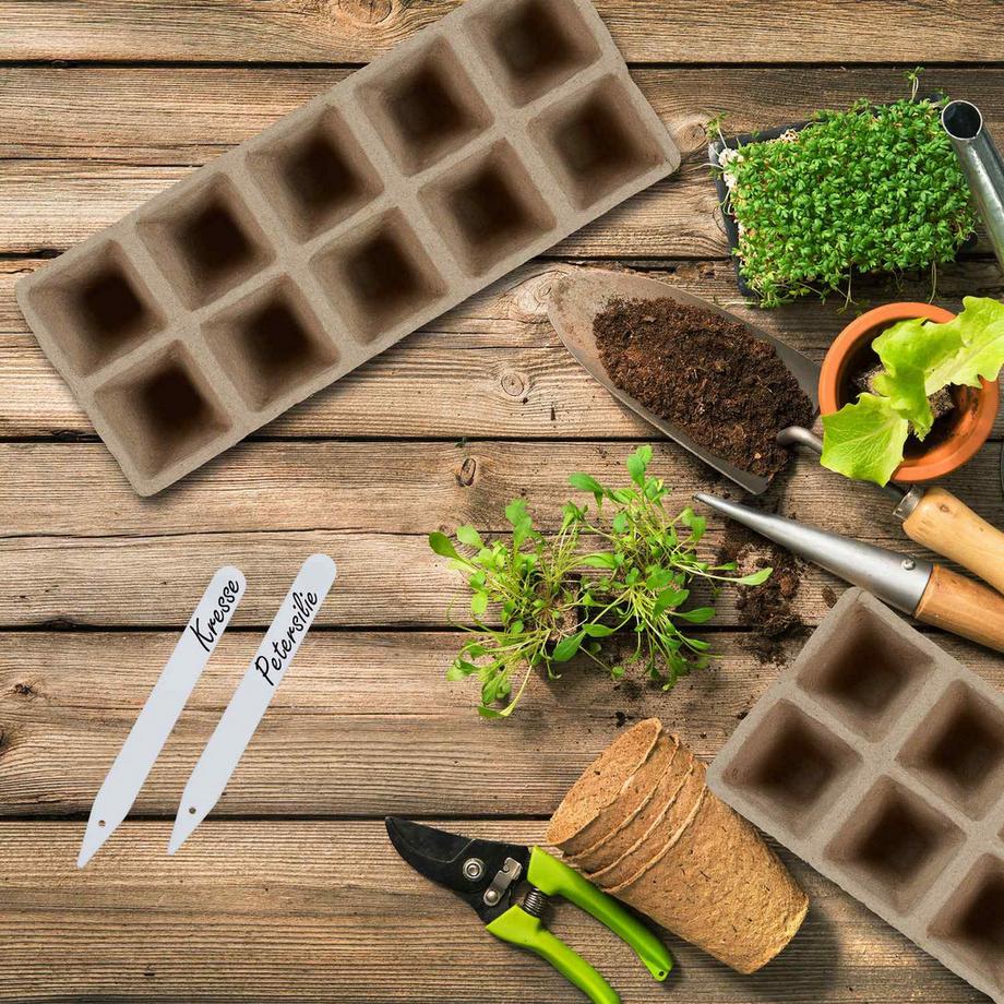 B2X Vasi per coltivazione, 200 pezzi, con etichetta  