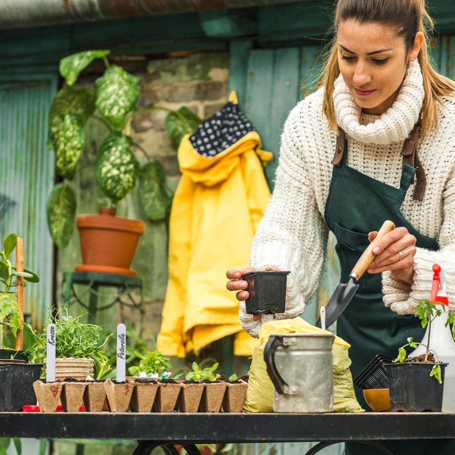 B2X Vasi per coltivazione, 200 pezzi, con etichetta  