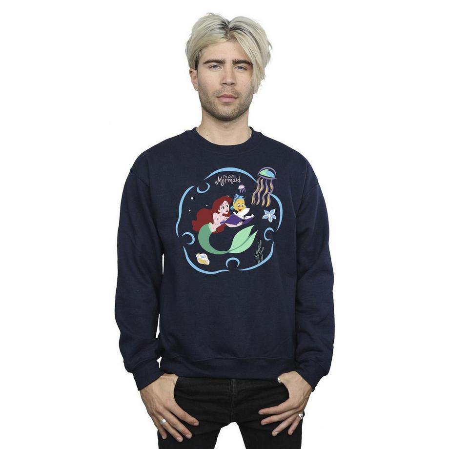 Disney The Little Mermaid Reading A Book Sweatshirt  