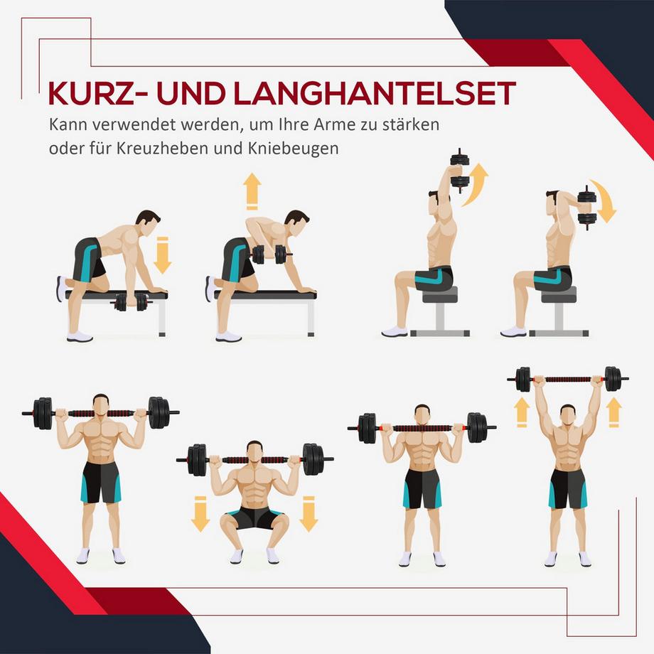 Northio  Set Manubri Regolabili Da 25 Kg Per Sollevamento Pesi Professionale, Manubri E Bilanciere, Allenamento Per La Forza A Casa, Fitness 