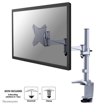 1fach Monitor-Tischhalterung 25,4 cm (10) - 76,2 cm (30) Silber Höhenverstellbar,