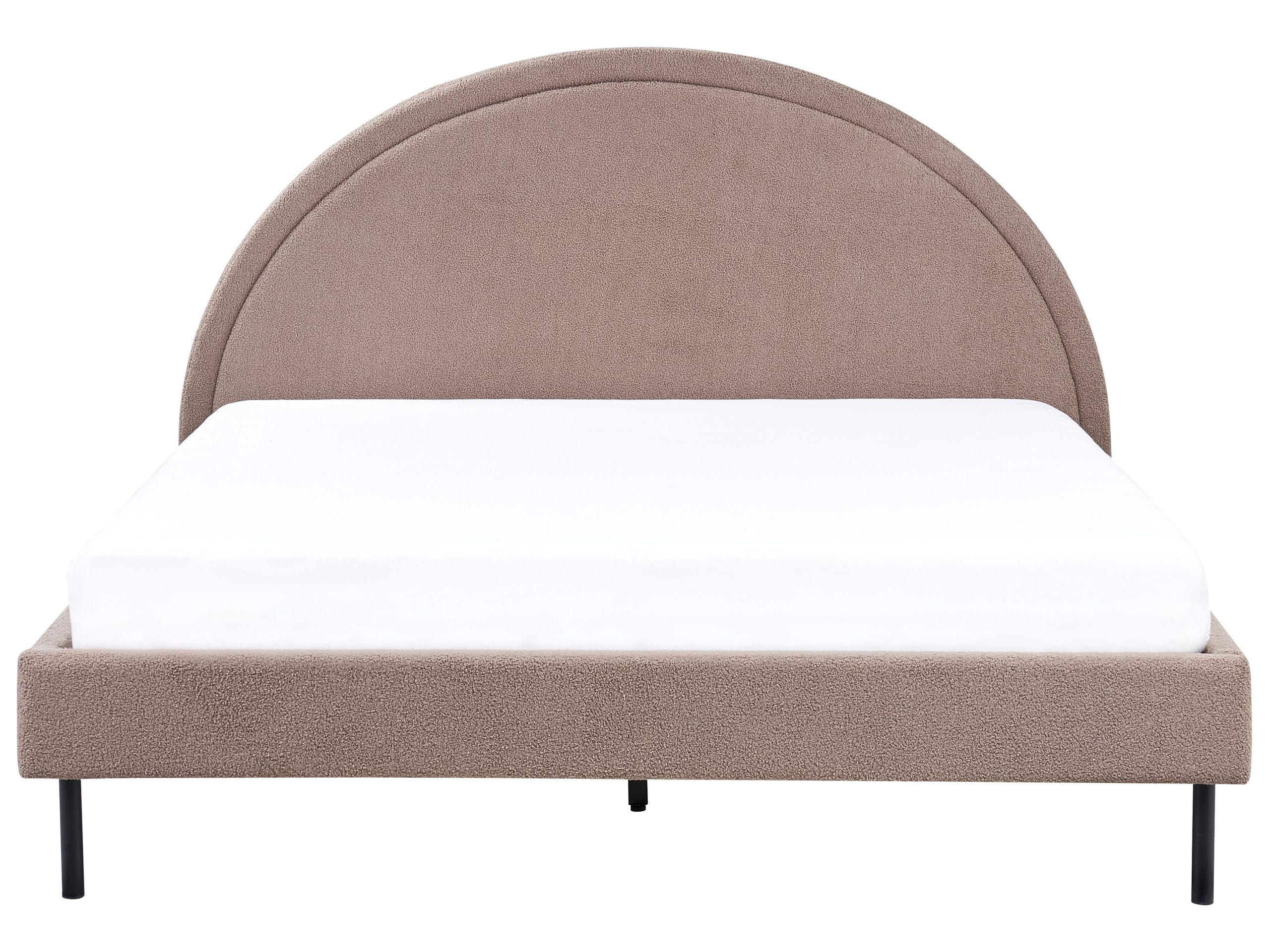 Beliani Bett mit Lattenrost aus Bouclé Retro MARGUT  