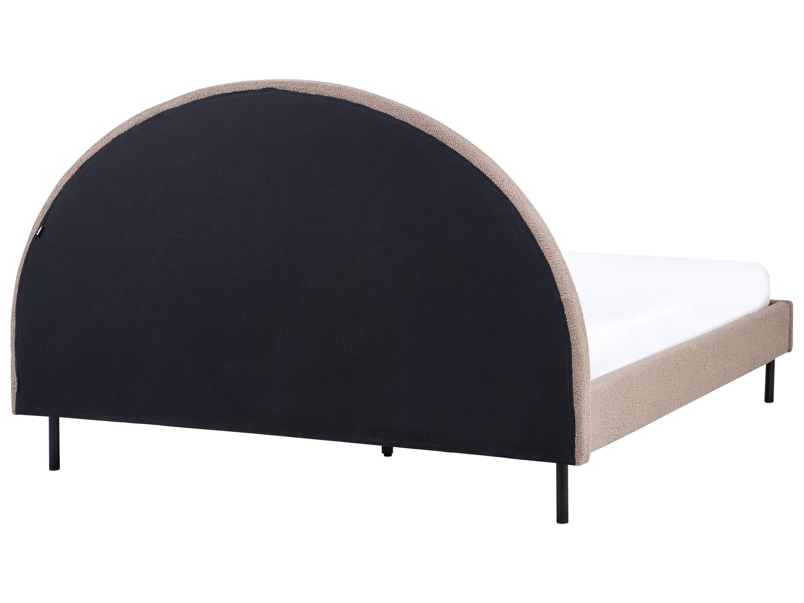 Beliani Bett mit Lattenrost aus Bouclé Retro MARGUT  