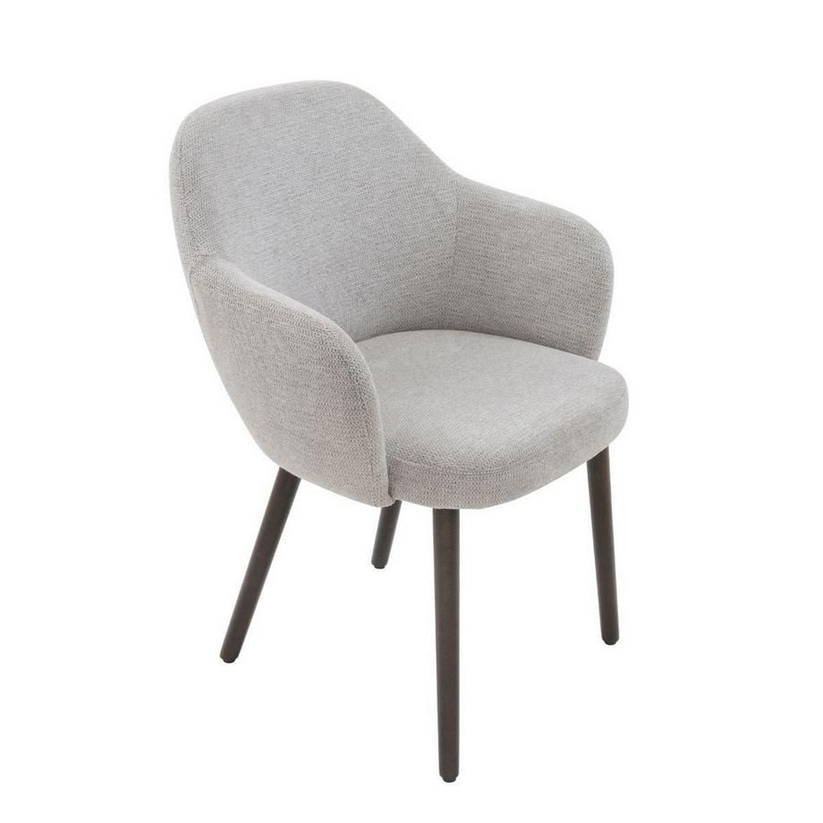 Calicosy Set di 6 poltrone bridge in tessuto grigio L51 cm - ERNEST  