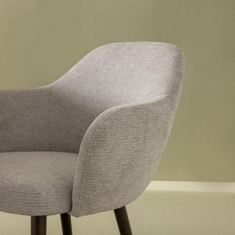 Calicosy Set di 6 poltrone bridge in tessuto grigio L51 cm - ERNEST  