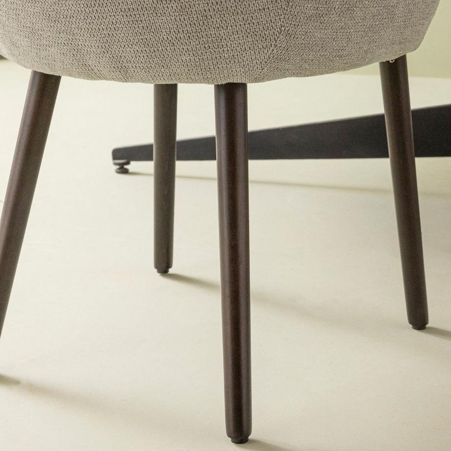 Calicosy Set di 6 poltrone bridge in tessuto grigio L51 cm - ERNEST  