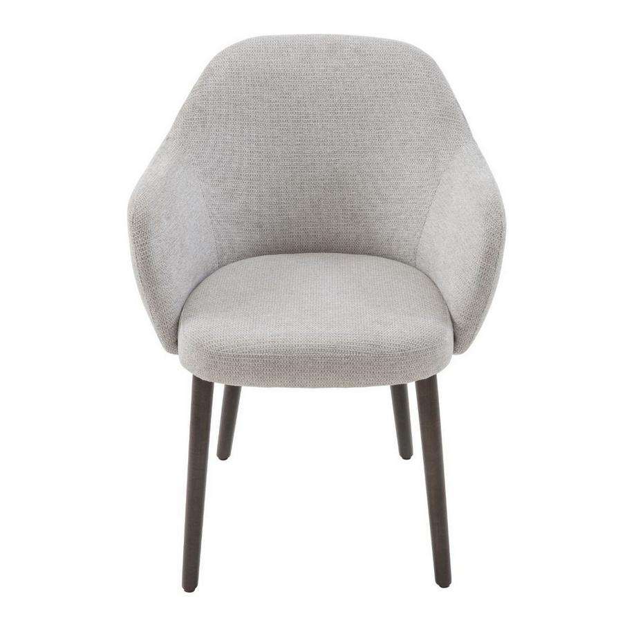 Calicosy Set di 6 poltrone bridge in tessuto grigio L51 cm - ERNEST  