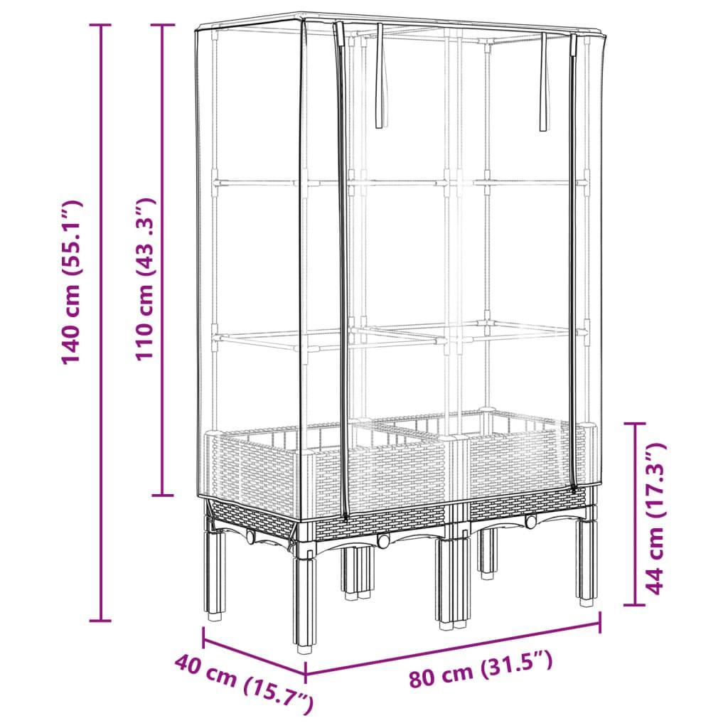 VidaXL letto rialzato Polipropilene  