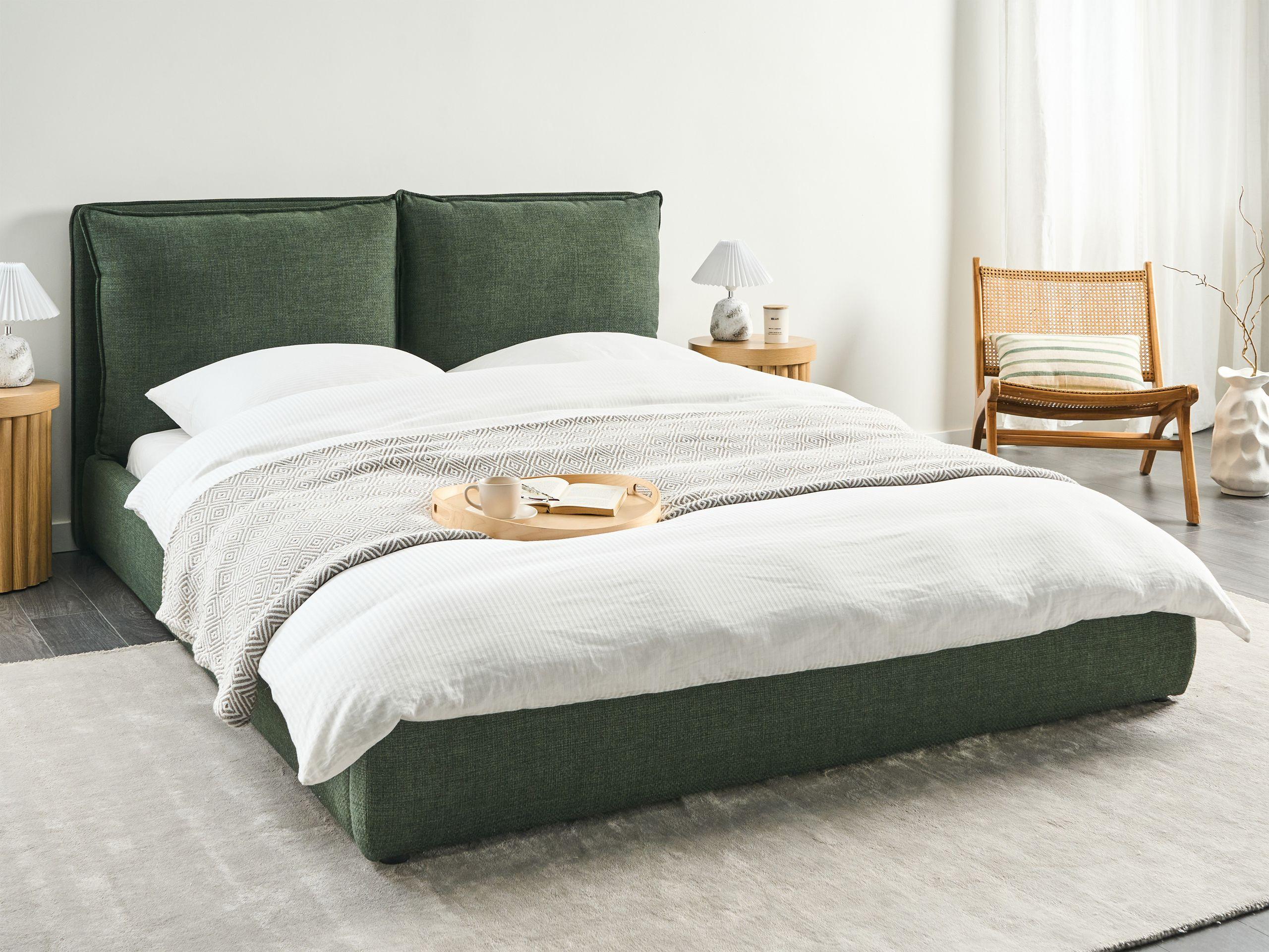 Beliani Letto en Tessuto Scandinavo BAJONNA  