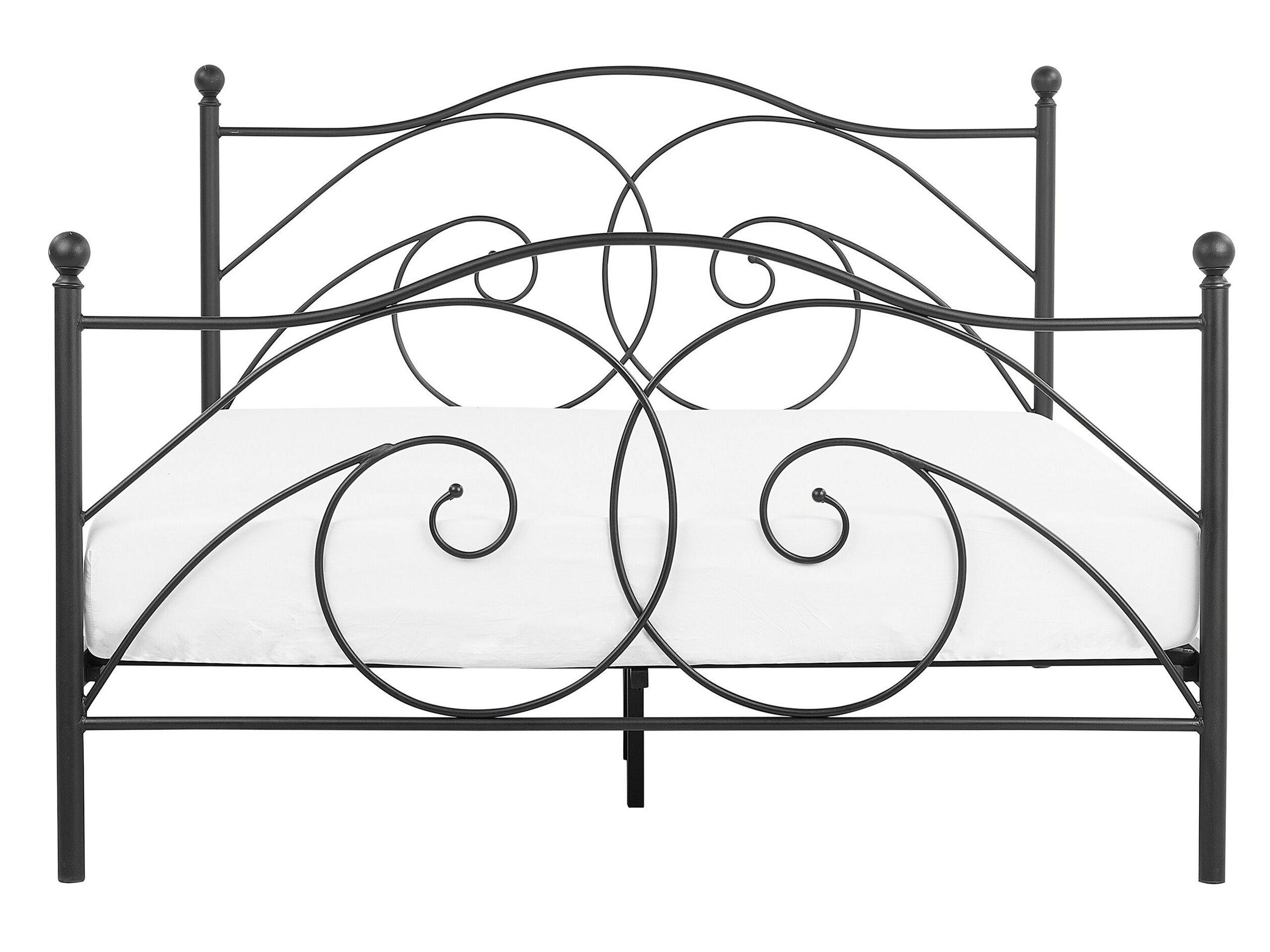 Beliani Lit à lattes en Acier Rétro DINARD  