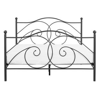 Beliani Lit à lattes en Acier Rétro DINARD  