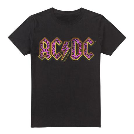 AC/DC ACDC T-Shirt Stampa Leopardata  