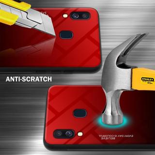 Cadorabo  Housse compatible avec Samsung Galaxy A40 - Coque de protection bicolore en silicone TPU et dos en verre trempé 