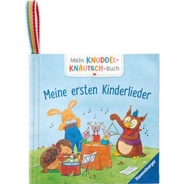 Mein Knuddel-Knautsch-Buch: Meine ersten Kinderlieder; weiches Stoffbuch, waschbares Badebuch, Babyspielzeug ab 6 Monate