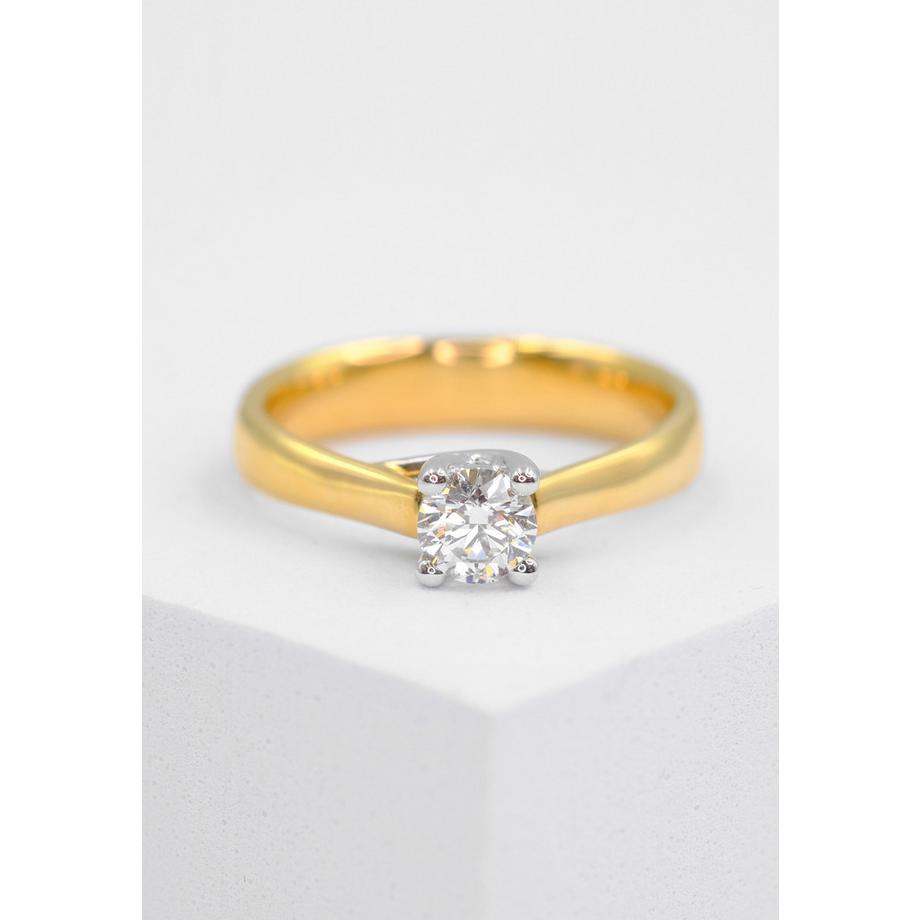 MUAU Schmuck  Solitaire Ring Diamant 0.25 ct Gold 750 