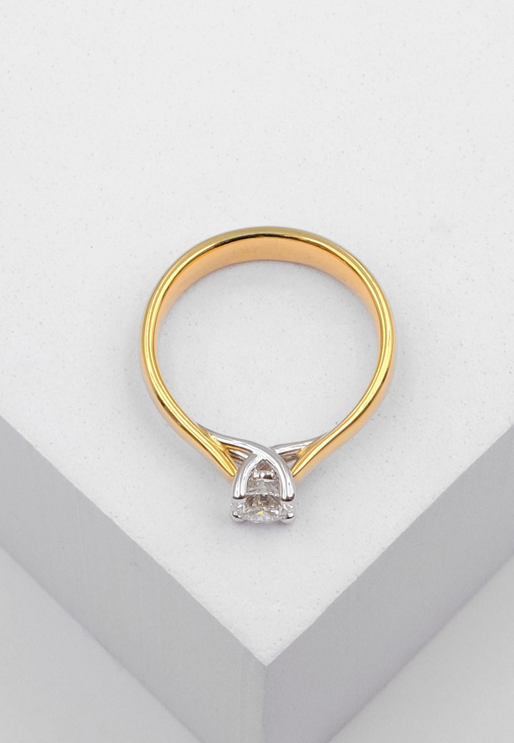 MUAU Schmuck  Solitaire Ring Diamant 0.25 ct Gold 750 