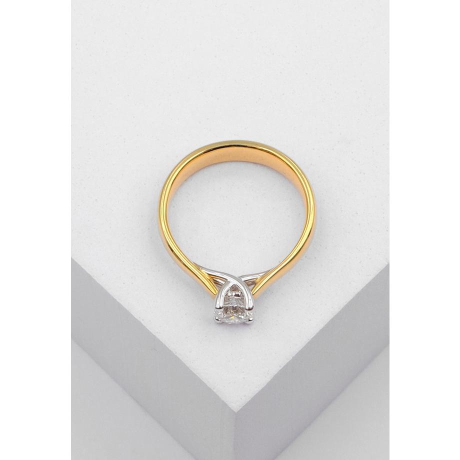 MUAU Schmuck  Solitaire Ring Diamant 0.25 ct Gold 750 