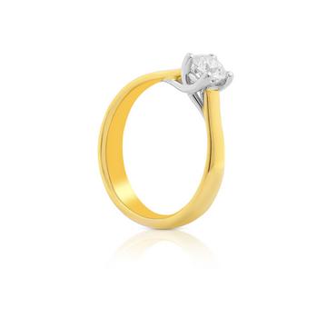 Solitaire Ring Diamant 0.25 ct Gold 750