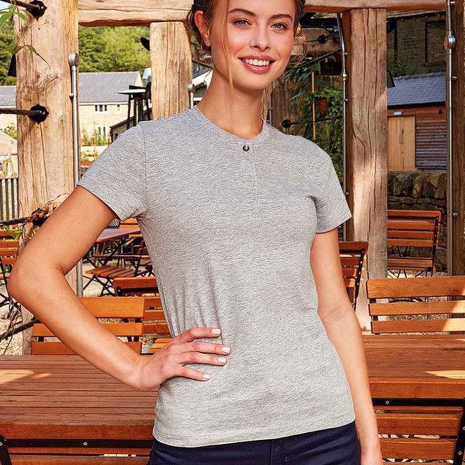 PREMIER Comis T-shirt Henley Manches Courtes Chiné  