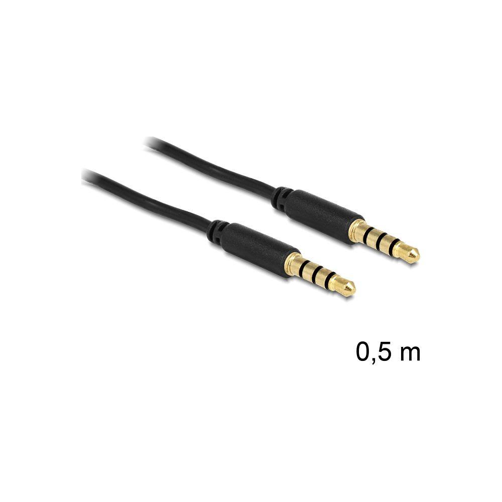 DeLock  DeLOCK 3.5mm - 3.5mm, 0.5m cavo audio 0,5 m Nero 