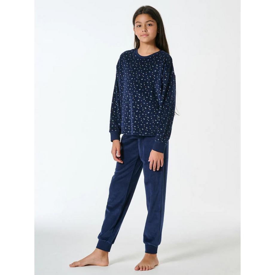 Schiesser  Mädchen Pyjama Velours 
